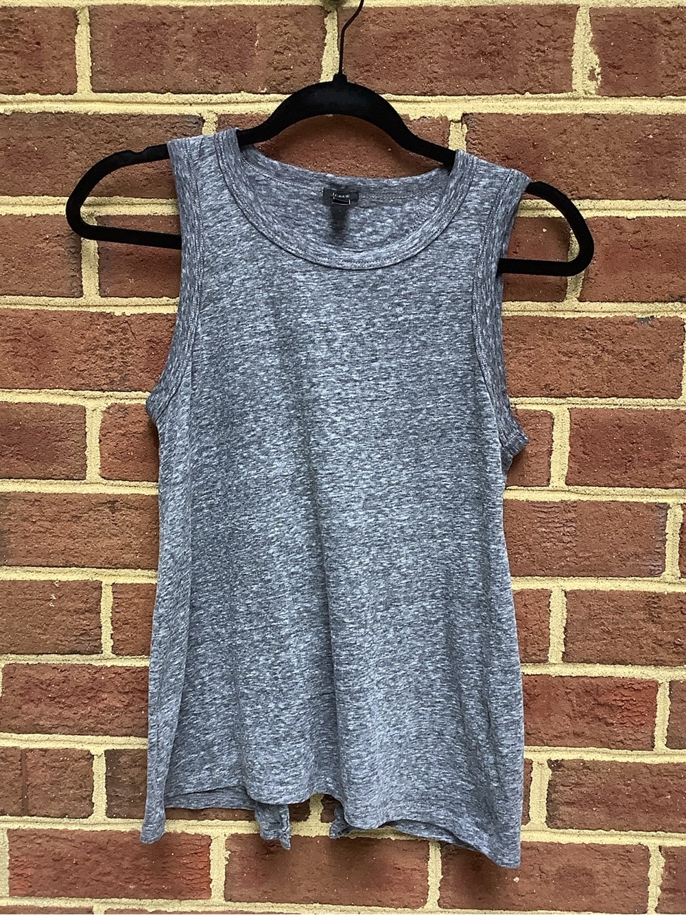 J. Crew Heather Gray Tank Top Tulip Back Layering XS